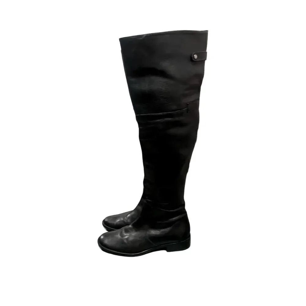 MATISSE BLACK LEATHER KNEE HIGH BOOTS SIZE 8.5